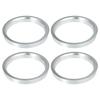 ACROPIX Car Hub Centric Ring Universal Silver Tone 67.1mm-56.6mm 4pcs