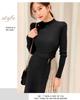 2025 Korean Lace-Up Waist Knit Sweater Dress