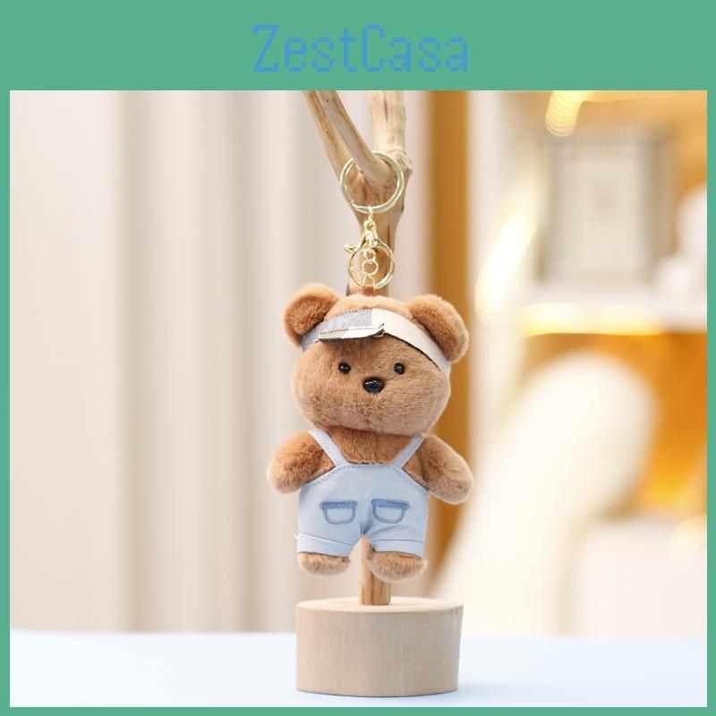 Entzückender Plüsch-Teddybär-Schlüsselanhänger Niedliche Stofftierpuppe für Taschenzubehör