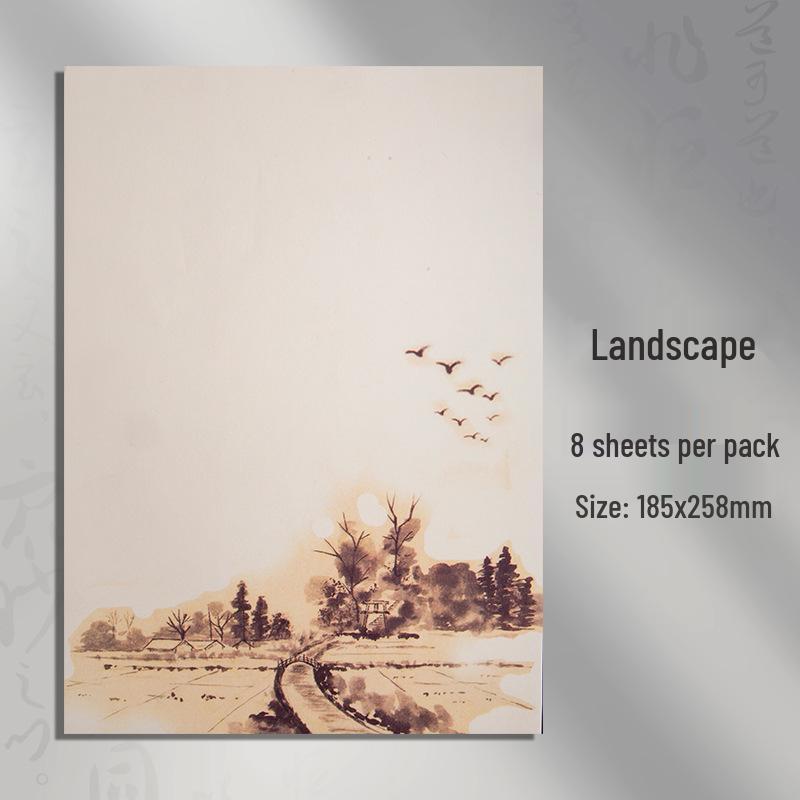 Chinesisches Retro-Stil Kalligraphie Briefpapier – Einfaches & Künstlerisches Schreibwaren zum Üben