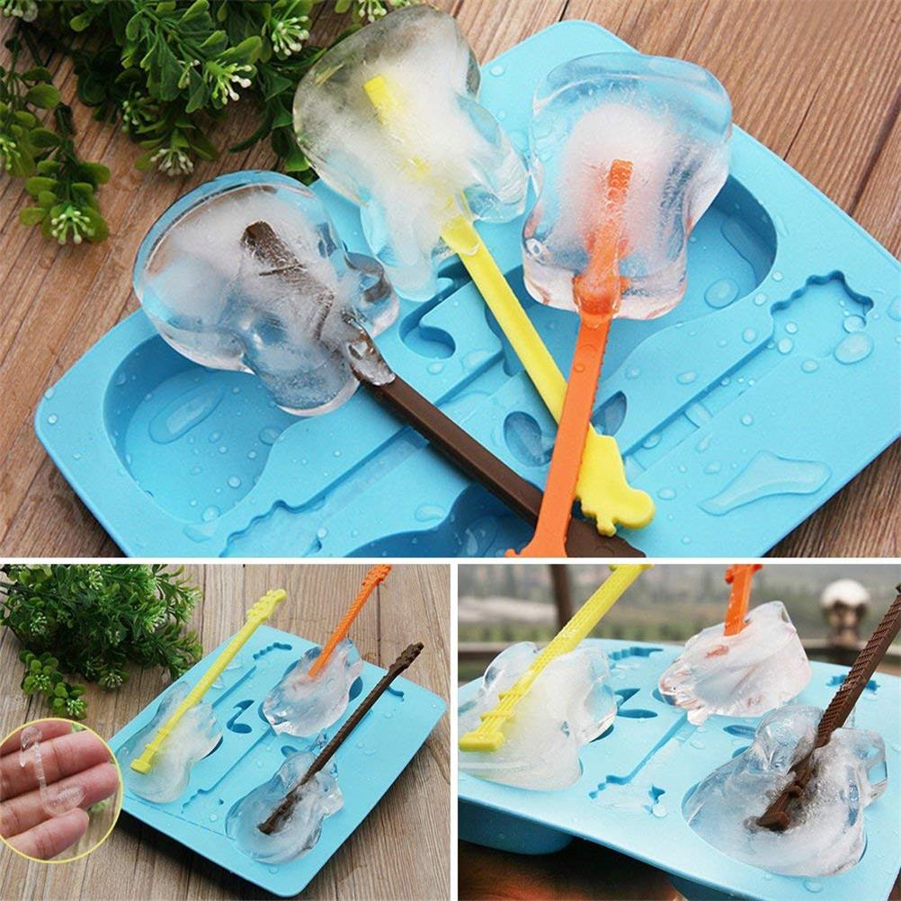 Gitarrenförmige Eisform Neuheit Silikon Eiswürfelform DIY Eisform