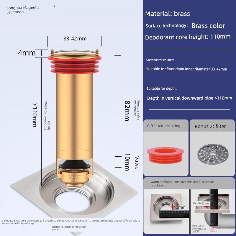 Magnetic Levitation Anti-Odor Floor Drain Core for Bathroom Sewer, Prevents Odor Return, Insect Prevention, and Clogging; Universal Magic Device