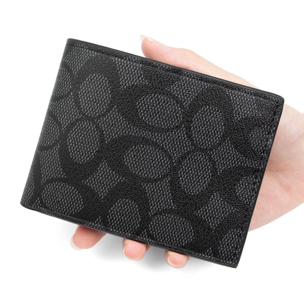 Men's Classic Bifold Leather Wallet with Zippered Coin Pocket