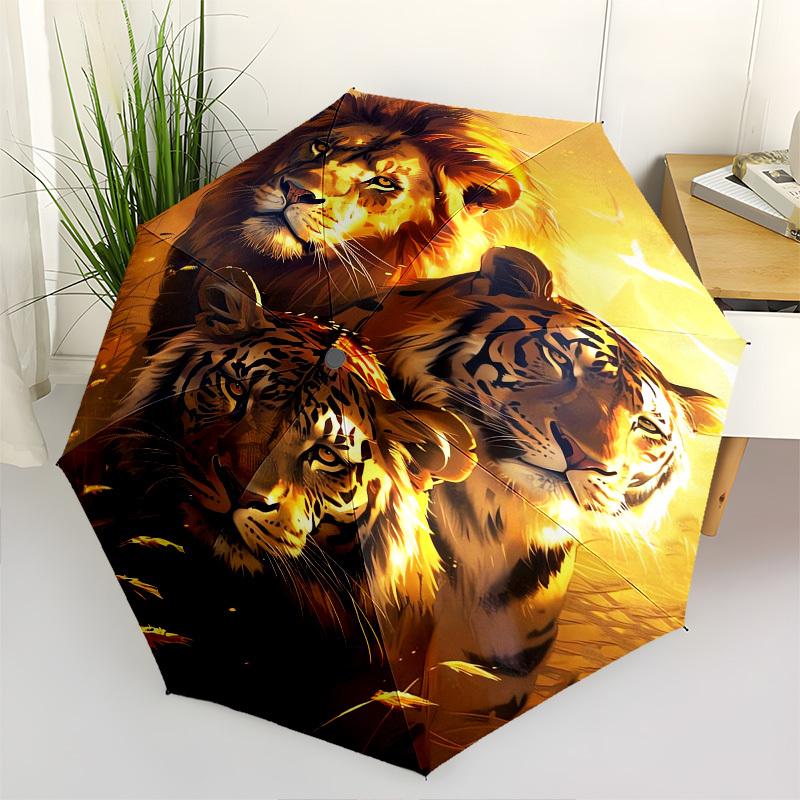 

Lion Tiger- Automatic Umbrella,Suitable for Men and Women, Outdoor Accessories, Suitable for Birthdays 0973b