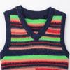 Spring 2025 Women's Slim Fit Rainbow Stripe Knitted Vest