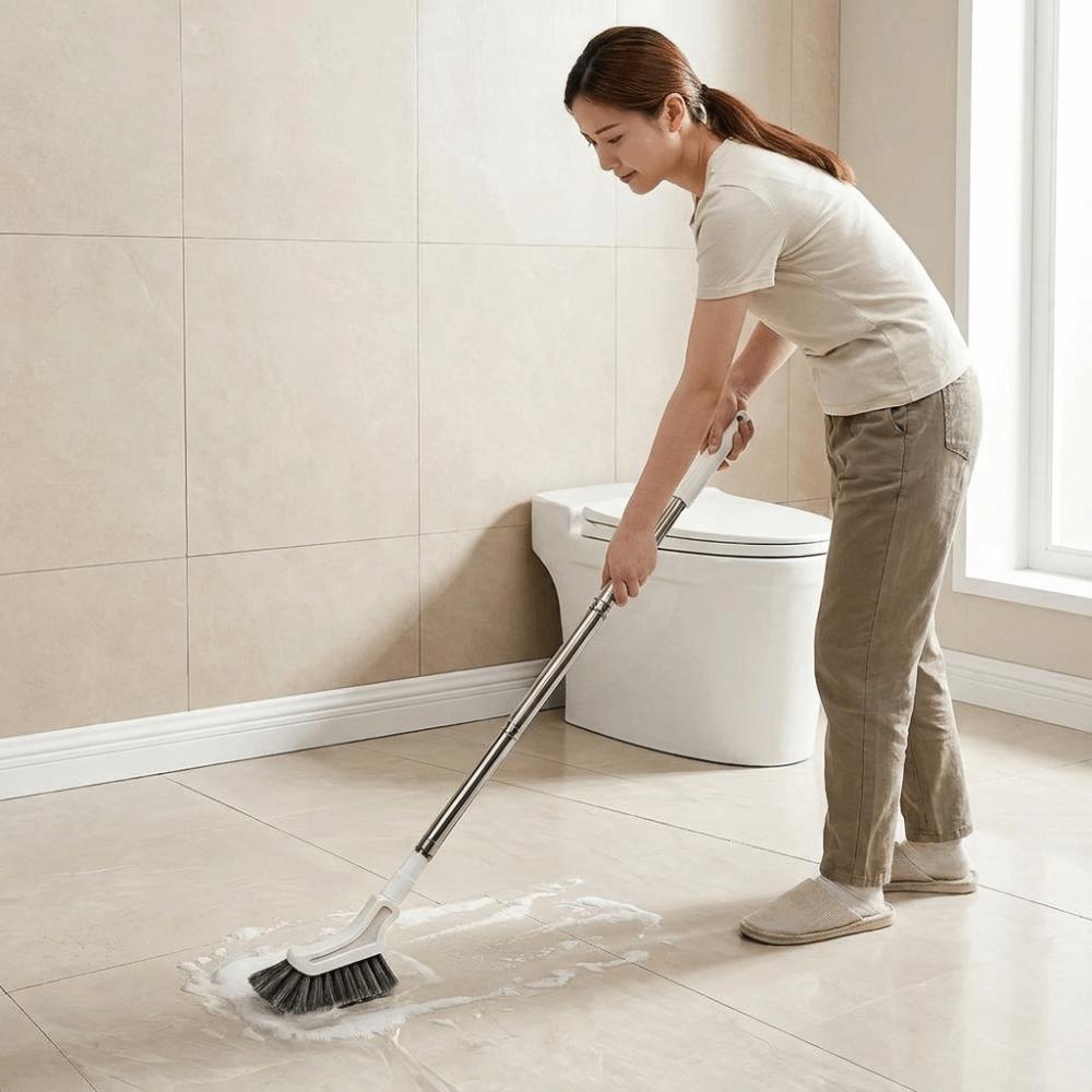 Long Handle Toilets Brush L-shaped Brush Head Gap Cleaning Brush Floors Brush Kitchen