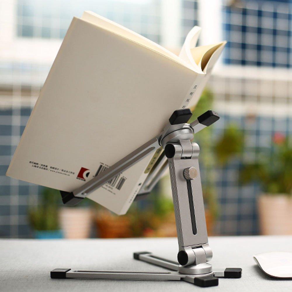 Aluminum Foldable Tablet Stand with Ergonomic Design for Posture Phone Desktop Stand for and Adjustable Height and Portable Stability, Non-Slip,
