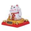 Lucky Cat Figurine Energy Saving Cute Solar Powered Waving Arm Lucky Cat Statue for Cash Register