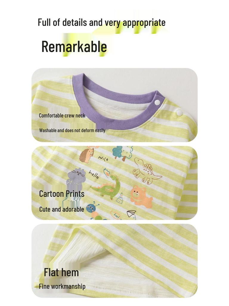 Kaka Panda Kids' Long-Sleeve Base Layer T-Shirt - Spring/Fall Trendy Wear