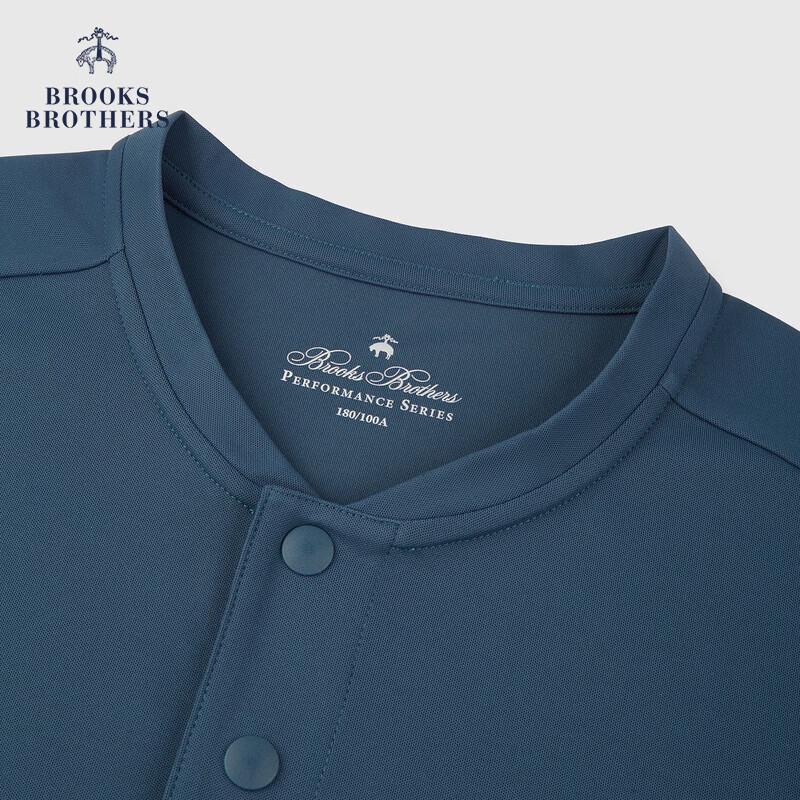 BrooksBrothers Men's Summer Two-Button Polo T-Shirt