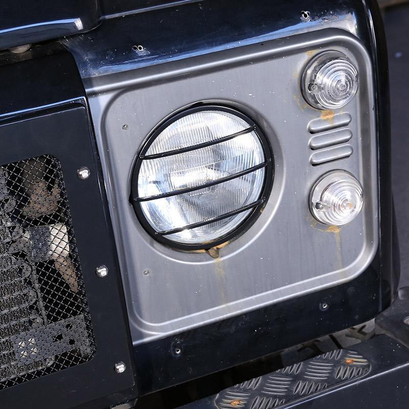 For Land Rover Defender 110 2004-2019 Car Headlight Lampshade Headlamp Lens Cover Protection Net Grill Guard Trim