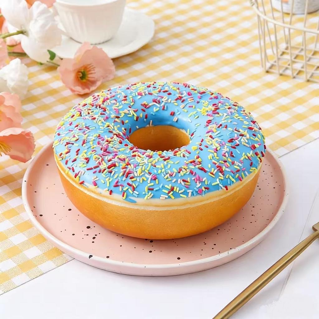 17Cm Large Cake, Donut, Bread, Kneading Toy, Soft Food, Simulated Donut Can Relieve Stress, Toy, Photography, Decoration Props