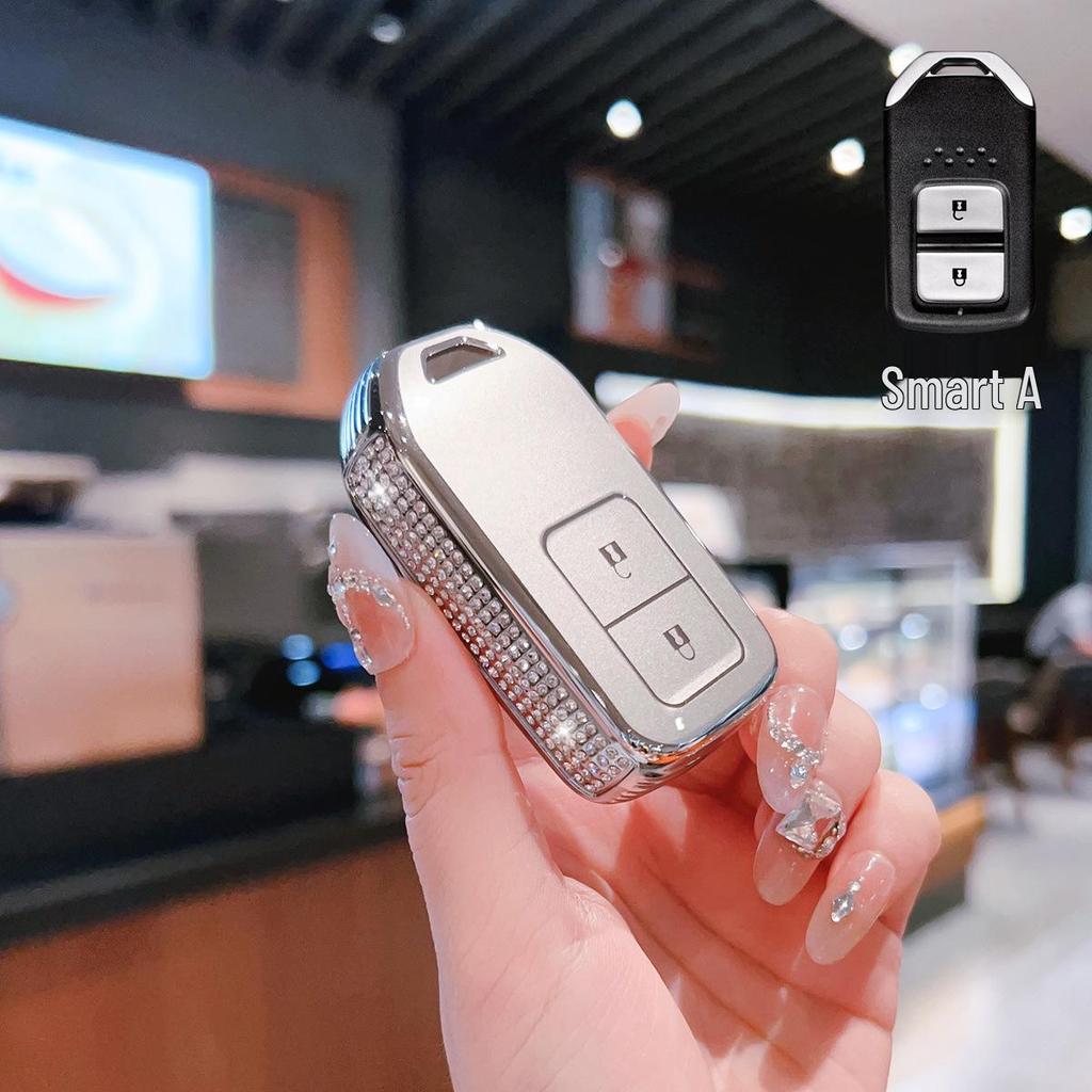 Car Key Cover for CR-V, Binzhi, XRV, HR-V, Haoying, Civic, UR-V, Accord, and Lingpai - Shell Buckle Design