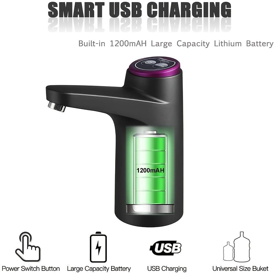 5 Gallon Water Jug Dispenser, Portable Water Bottle Pump For 2-5 Gallon Drinking Water Pump USB Charging Water Dispenser