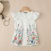 ZANZEA Women Elegant Lace Splice Square Collar Casual Sleeveless Floral Print Vest Tops