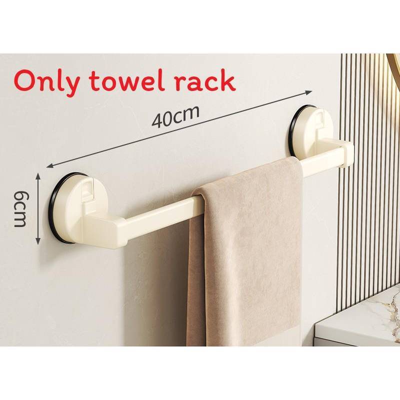 Modern Minimalist Towel Bar With Sucker Mount For Bathroom Storage And Antimildew Function
