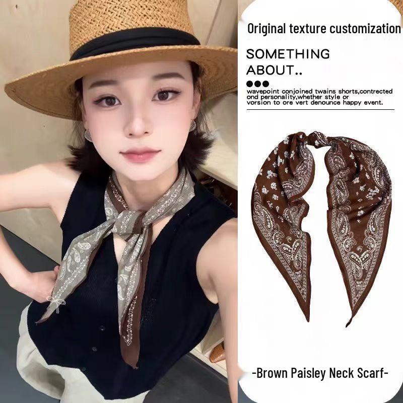 High-End Beaded Bandana Scarf: Spring & Autumn Fashion Accessory