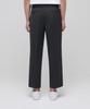 Musinsa Standard Lightweight Wide Hidden Banding Crop Slacks [Charcoal Gray]