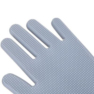 Silicone Dishwashing Cleaning Gloves Thicken Multifunctional Dish Washing Gloves Solid Color Anti-slip Kitchen Cleaning Gloves