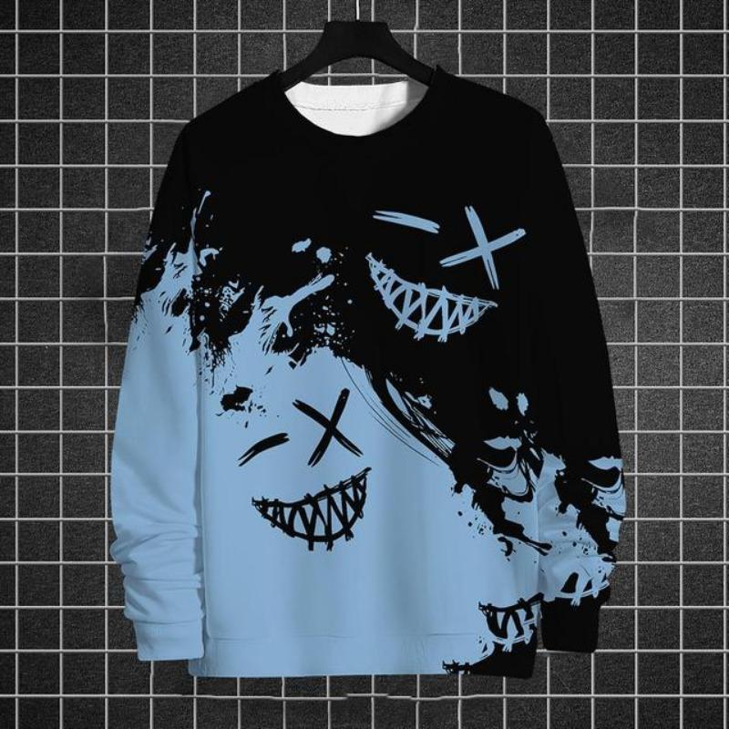 Couples Dress Funny Men's Sweatshirt Graphic Long Sleeve Tees Printing T-Shirts Loose O-Neck Hoodies Oversized Men Clothing Tops