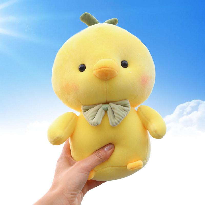 Adorable Yellow Chicken Stuffed Animal Toy For Girls Made Of Feather Cotton Plush