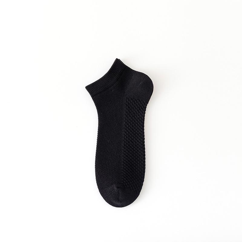 

Мужские летние носки до щиколотки из легкого хлопка, дышащей сетки 1 pair чёрный