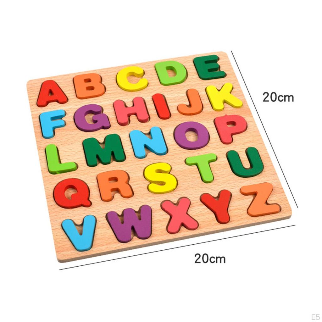 Wooden Puzzle Blocks Chunky Puzzles Preschool Montessori Educational Toy for Boys And Girls