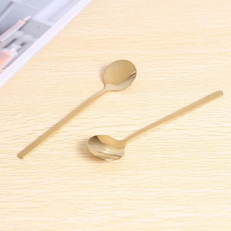 Stainless Steel 6Pcs Espresso Spoons Teaspoons For Coffee Sugar Dessert Cake Ice Cream Soup Antipasto