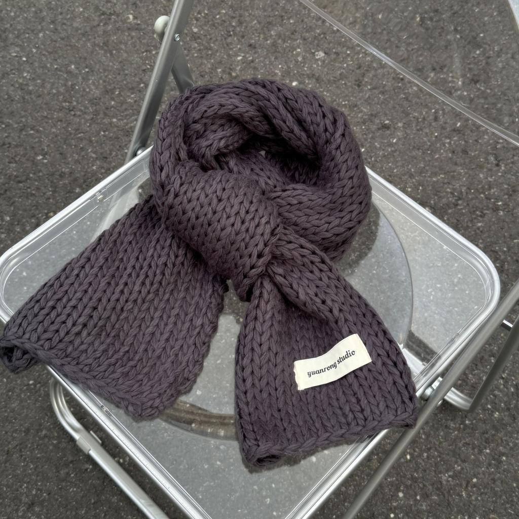 New knitted Korean version office warm in autumn long dual-purpose winter outside with imitation cashmere scarf