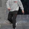 Mens Hooded Oversized Cotton Blend Sweatshirt Set Long Sleeve Top Pants Casual Sportwear