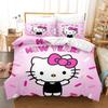 Juego de Funda Nórdica Hello Kitty Fundas de Cama Juego de 3 Piezas 1 Funda de Edredón Lujo Infantil Doble