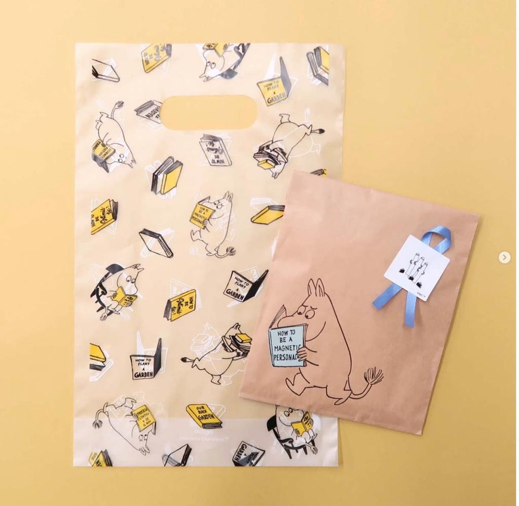 Indigo Moomin Gift Wrapping Book MS163 Stickers, White,