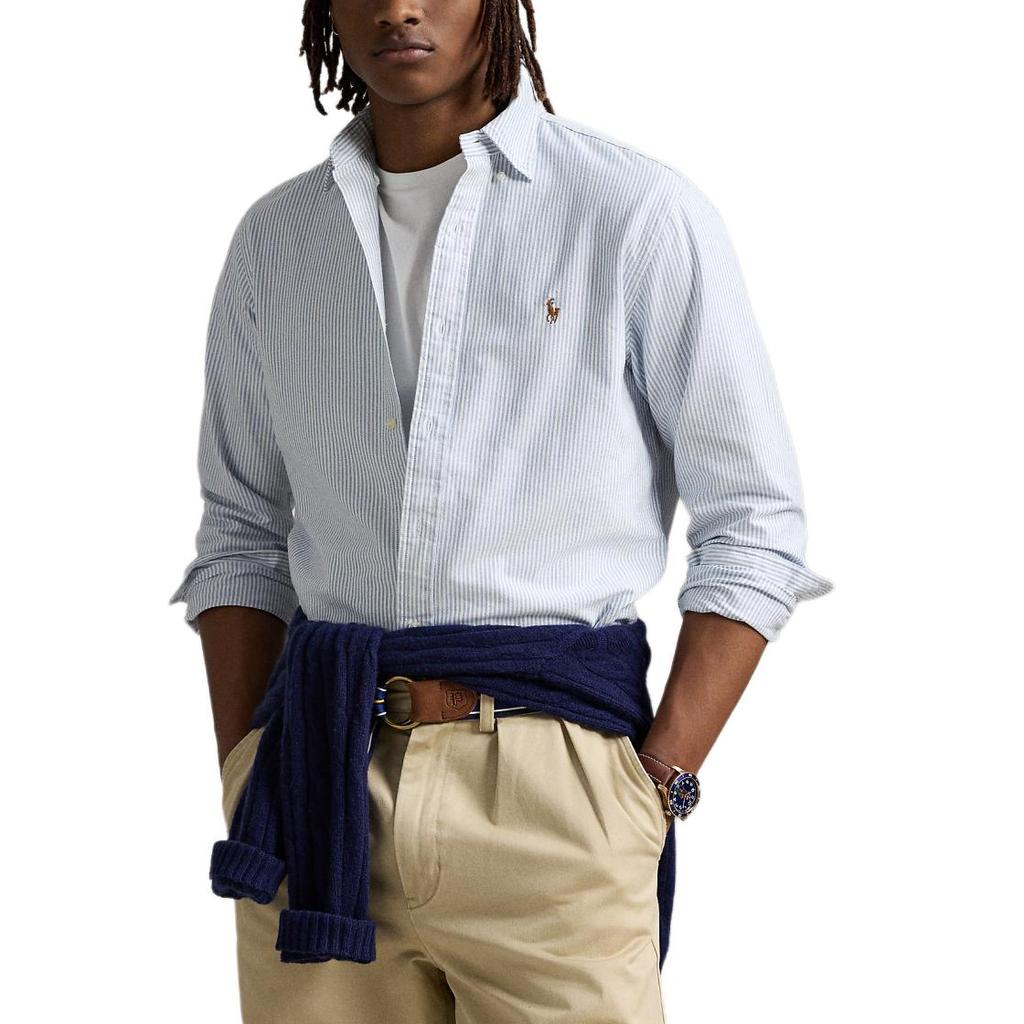 Polo Ralph Lauren Single Breasted Cotton Striped Polo Shirt Men Shirts MNPOWOV16824144-300