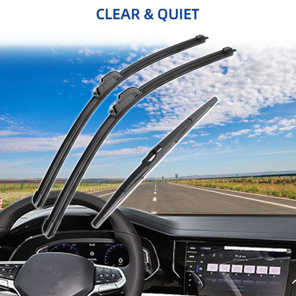 3PCS für Chevrolet Cruze Hatchback J300 2008-2014 24" 18" 14" vorne hinten Wischerblätter Windschutzscheibe Windschutzscheibe Fensterschneider Zubehör 2012 2013 2014