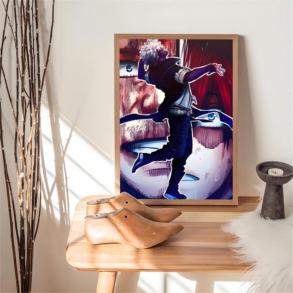 Hero Academia Todoroki Shouto Vintage Posters Sticky Whitepaper Prints Posters Artwork Posters Wall Stickers