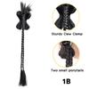 MISS WIG 1pcs Synthetic Long Straight Claw In Braided Ponytail Extension High Temperature Fiber Style Hair Accessories For Women Wear