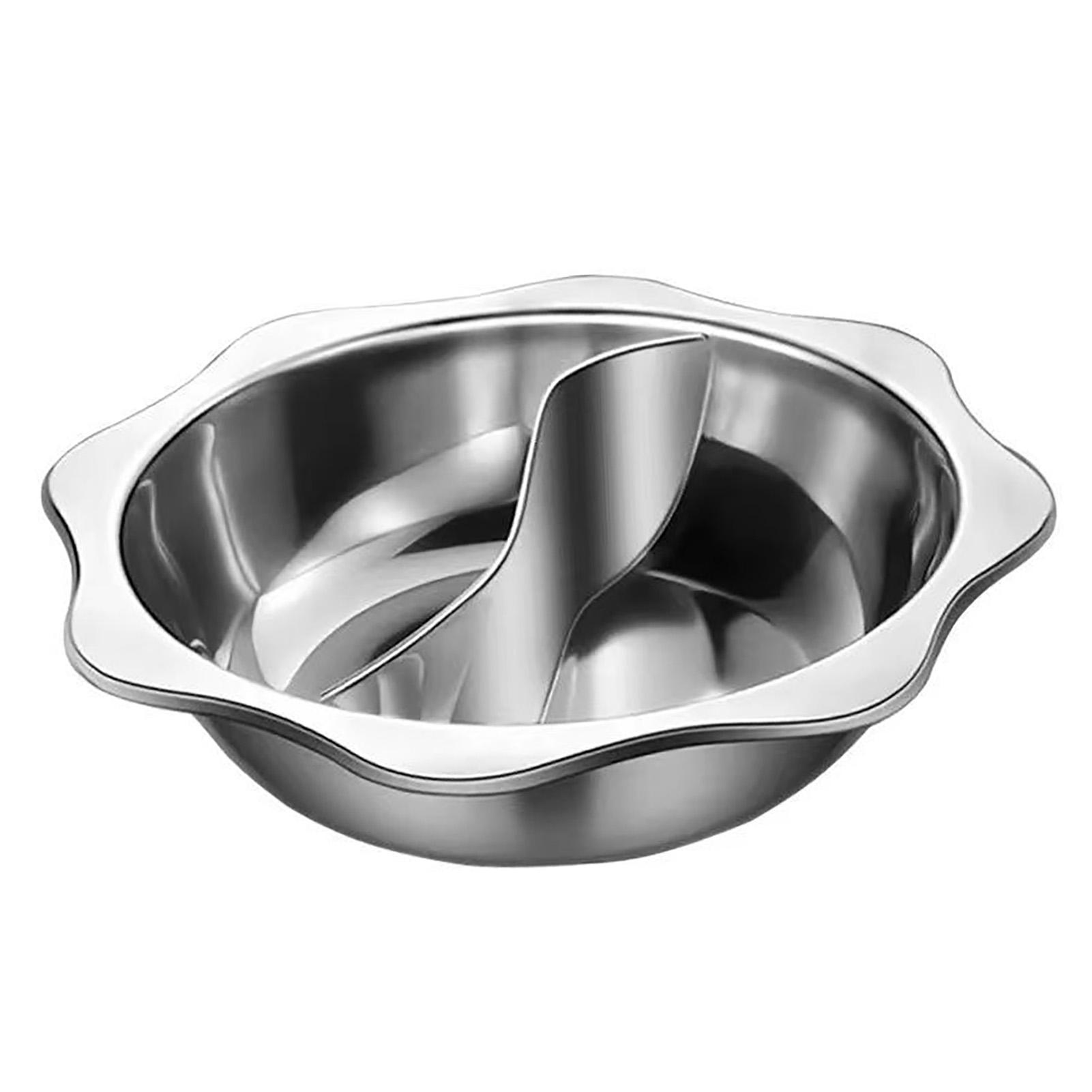 Acier Inoxydable Double Saveur Marmite Base Épaissie pour Restaurant Maison Cuisinière à Induction