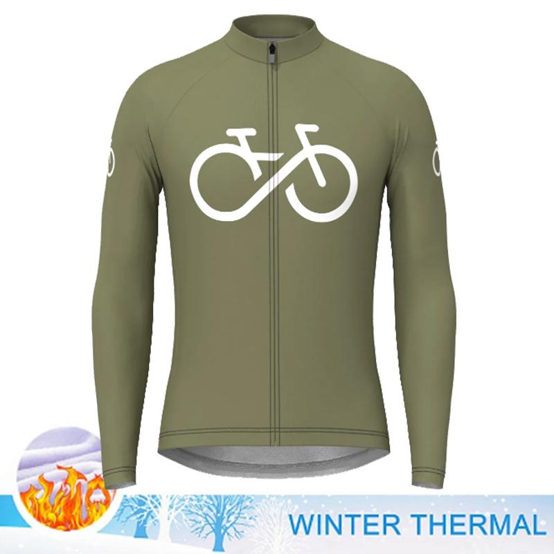 Bicycle Wear 2025 Winter Warm Jacket Men Cycling Clothes Thermal Fleece Long Sleeve Shirts Maillot Ciclismo Mountain Bike Clothing