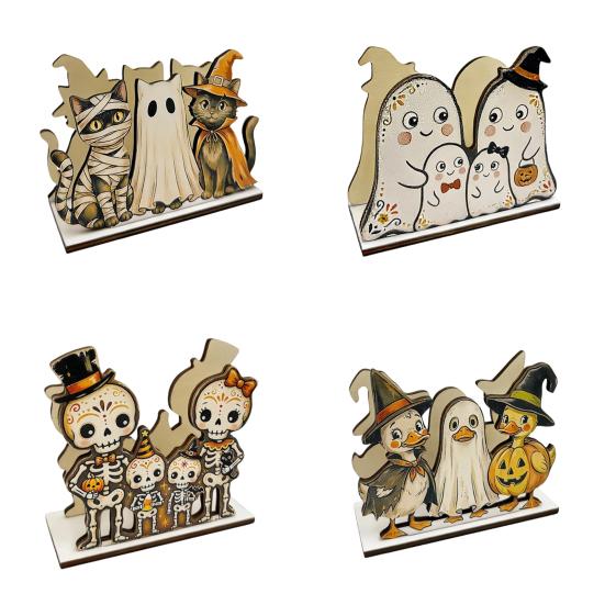 Decorative Napkin Organizer for Party Halloween Wooden Holder Dining Table, Paper Towel Holder, Cute Ornament Table Freestanding Tissue Dispenser Home