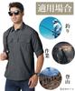 KEFITEVD Military Summer Cool Outdoor Collared Work Shirt with Chest Long Dark for and Men's Shirt, Pocket, Sleeves, Gray, XL, Hiking, Trekking,