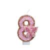 Pink Rhinestone Butterfly Number Birthday Candles - Party Cake Decorations