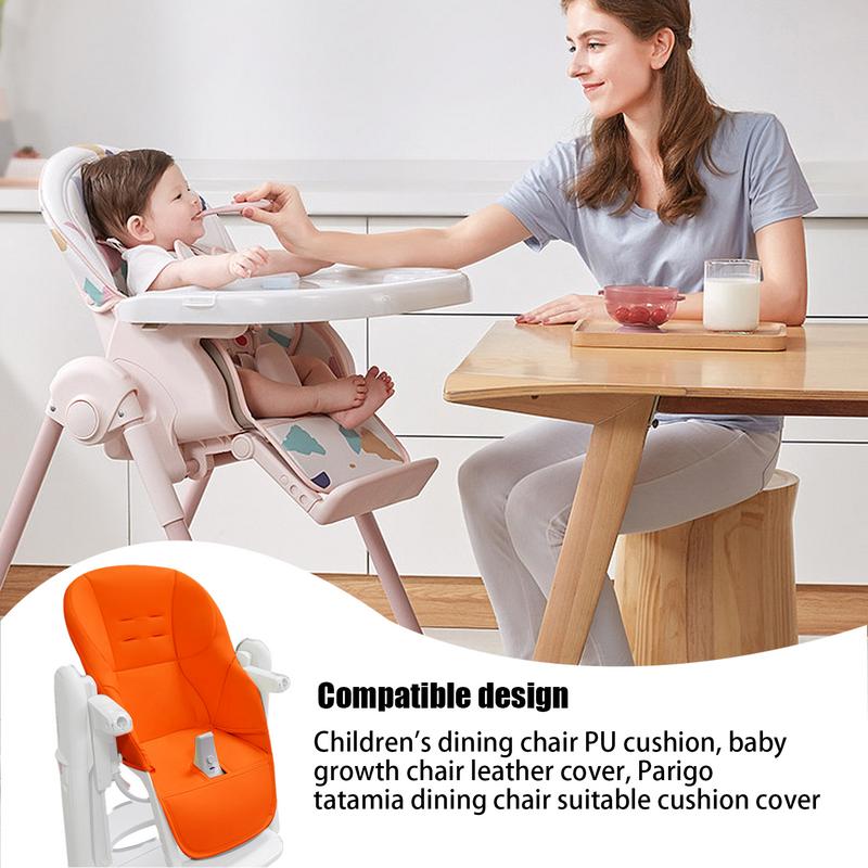 Dining Chair Cushion Kids Stay In Place Backing Seat Pad Cushion Leather Anti-Scratch Easy Clean Chair For Antilop High Chair