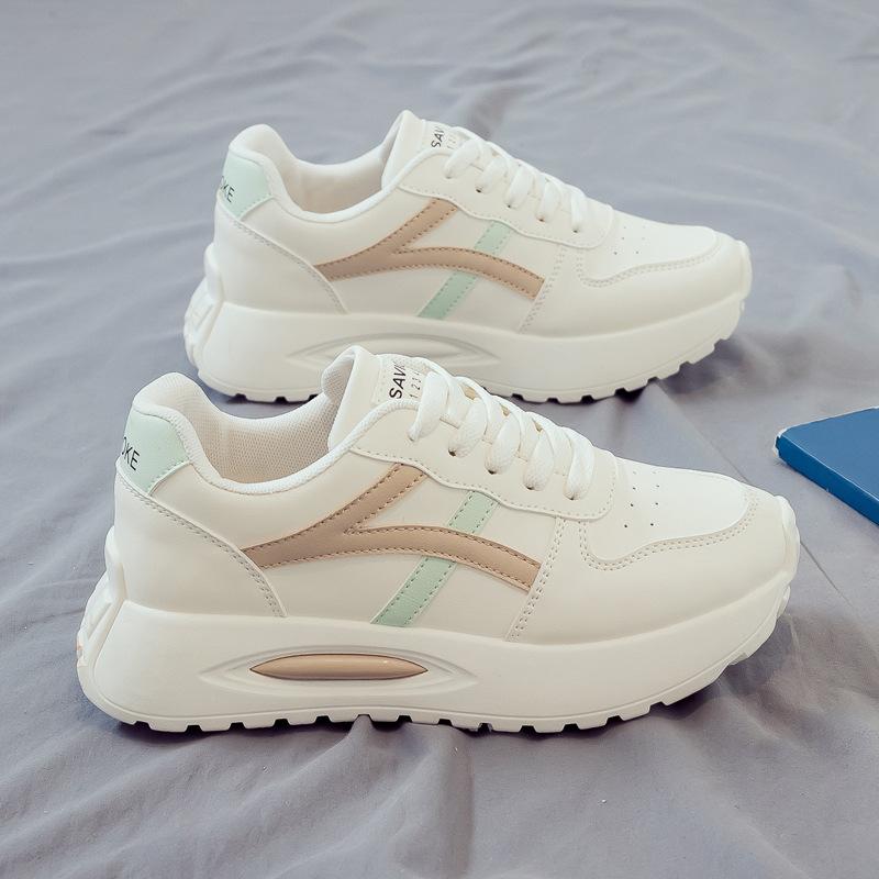 

Осень новые маленькие белые туфли женские туфли универсальные повседневные спортивные туфли толстая подошва туфли весна и осень 40