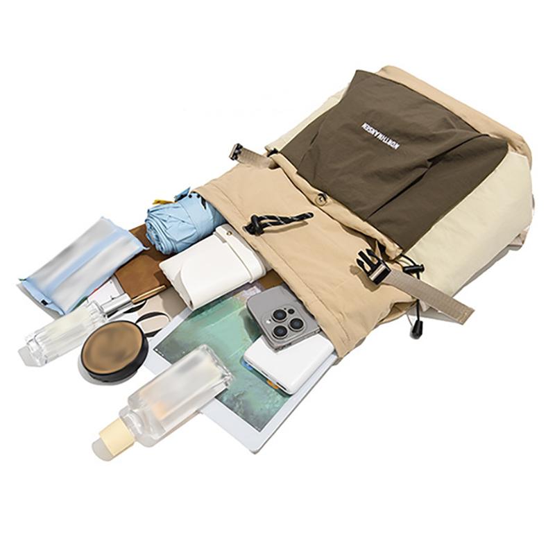 Japanese-style Color-Blocked Schoolbag Large-Capacity Casual Lightweight Waterproof Backpack Multi-Functional Outdoor Backpack