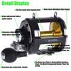 Fishing Reel  Sea Fishing Reel Super Strong Pulling Force  Drum-type Horizontal Trolling High Efficiency Transmission Suitable for Multiple Waters