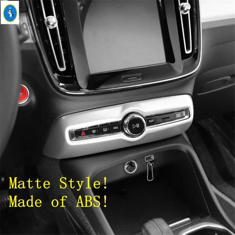 ABS Auto Accessories Central Control Audio Adjust Knob Air Conditioner AC Switch Button Cover Trim For Volvo XC40 2018 - 2025
