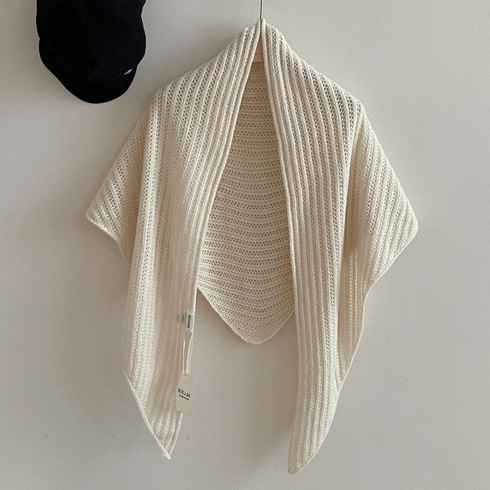 New Soft Knitted Triangular Scarf Windproof Coldproof Shawl Multi-functional Knitted Fake Collar Gift