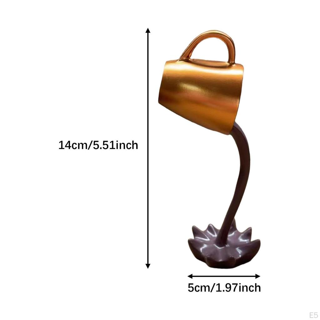 Floatings Coffee Cup Cafe Art Decoration Modern Sculpture Pouring Mug Resin Ornament for