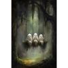 Halloween Ghost Poster Cute Ghost Forest Canvas Printing Poster Wall Art Festival Decoration Painting for Home Living Room Decor