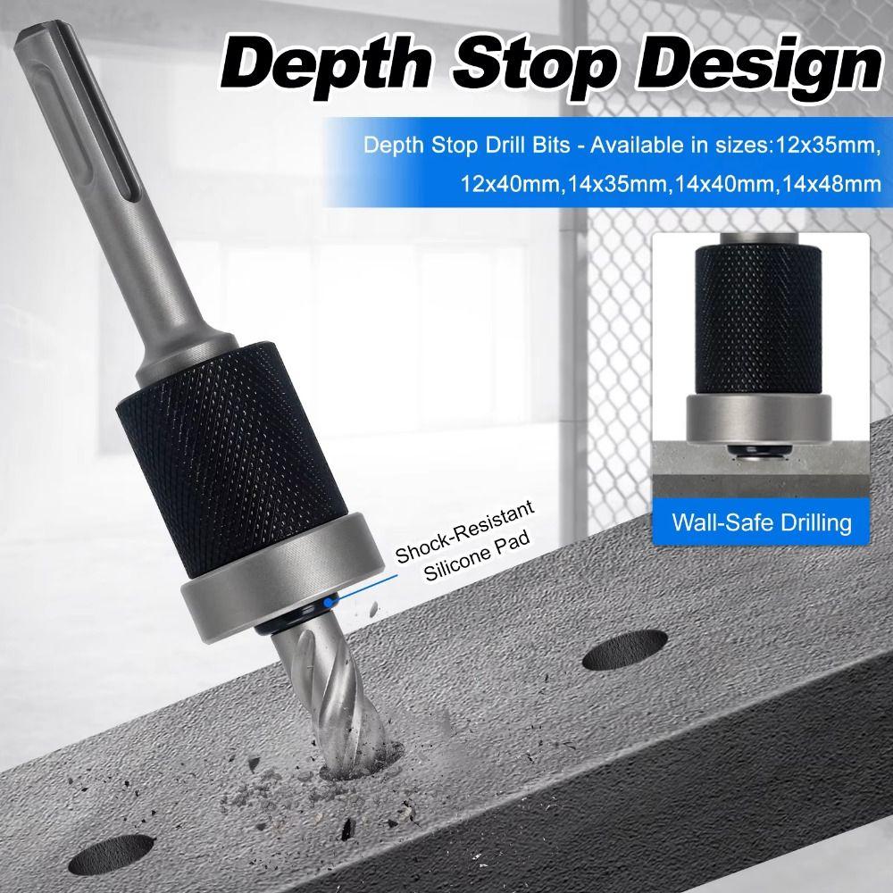 Fast Detachable Depth Stop Sharp Masonry Drill Bit Split-Design Drill Bit Concrete Drilling
